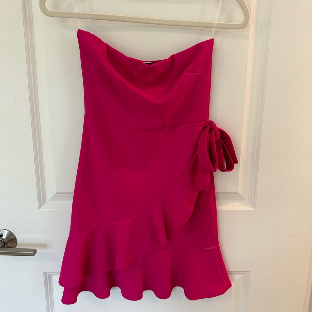 Hot Pink mini cocktail dress